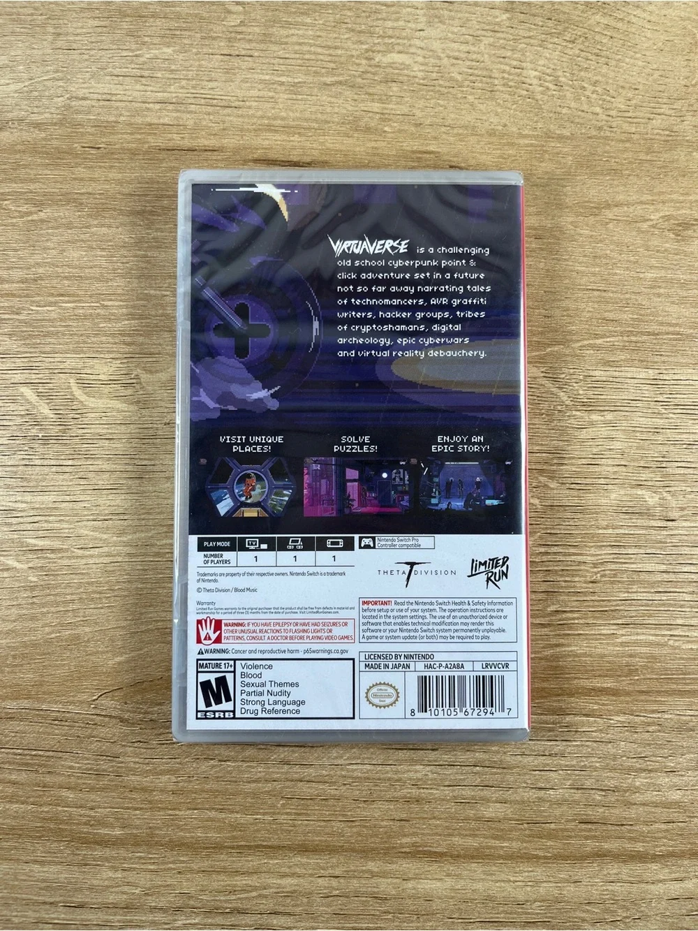 Virtuaverse Nintendo Switch Game Limited Run NEW SEALED